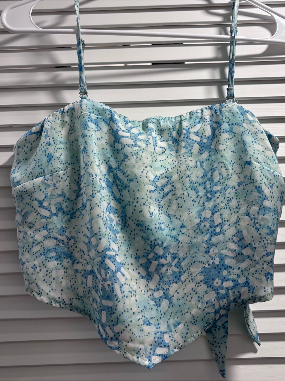 Stitch & Pine Aqua Tie Top